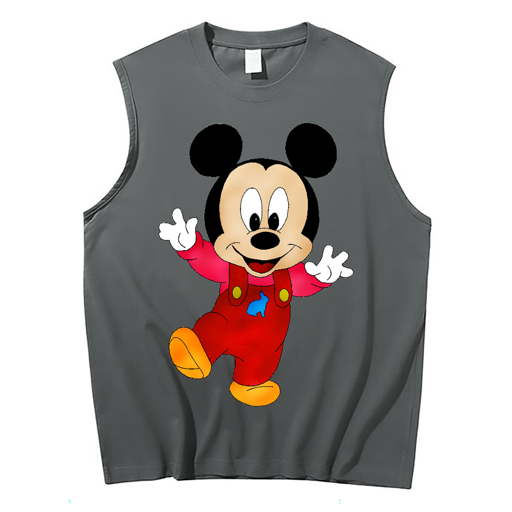 ミッキーマウス Mickey Mouse コットン100％タンクトップ（フロントプリント）